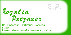 rozalia patzauer business card