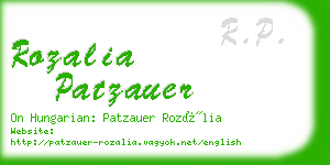 rozalia patzauer business card